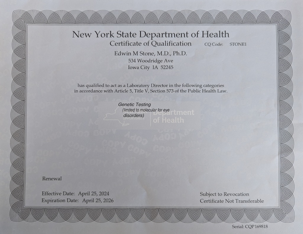 New York State Certificate 2024 - 2026